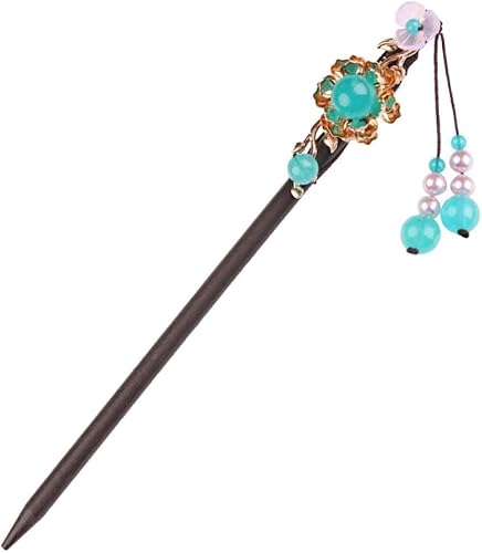 Chinesische Haarstäbchen, Haarstäbchen for Frauen, Haarstäbchen, Haarstäbchen aus Holz for Dutts, Kunstperlen-Haarstäbchen, elegante Haarnadeln im klassischen chinesischen Stil von XXJYOPHQ