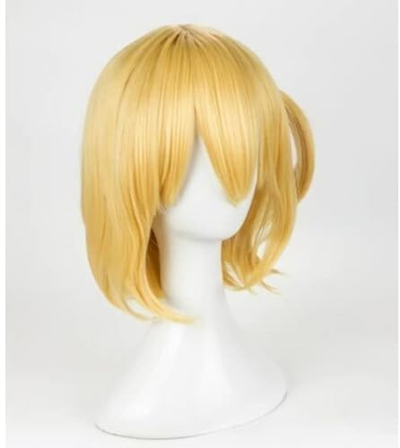 Halloween Perücke Anime Cosplay Hitoka Yachi Perücke Yachi Hitoka Cosplay Perücke kurze goldene Haarperücke von XXSLY