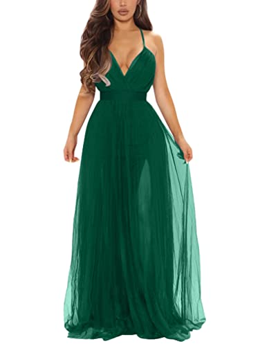 XXTAXN Damen-Maxikleid mit tiefem V-Ausschnitt, geteilt, für Cocktailpartys, formelle Brautjungfern, sexy, Grün , Mittel XXTAXN Damen-Maxikleid mit tiefem V-Ausschnitt, geteilt, für Cocktailpartys, formelle Brautjungfern, sexy, Grün , Mittel von XXTAXN