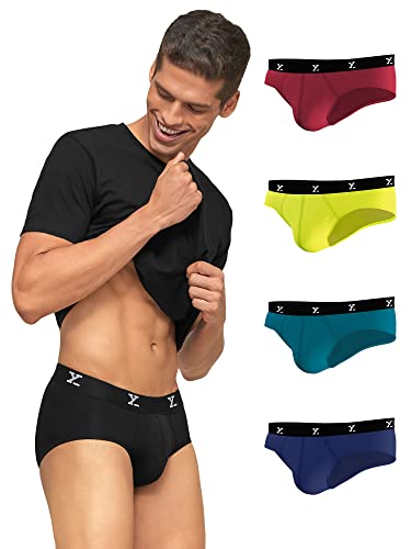 XY XX Herren-Slips aus Micro-Modal – Ace-Unterwäsche, 5er-Pack (Medium – Twilight Blue) von XY XX