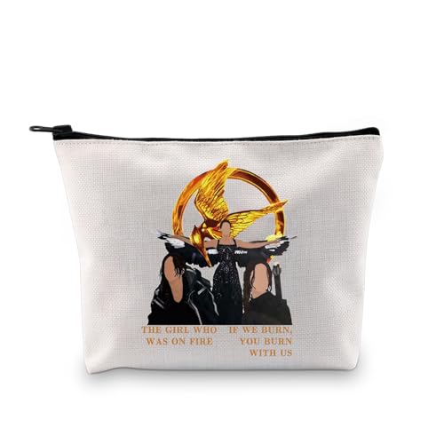 XYANFA H Games Serie Geschenk Kosmetiktasche Make-up Tasche Hunger Film inspiriert Liebhaber Geschenk Reißverschluss Beutel, Girl Who Was On Fire, modisch von XYANFA