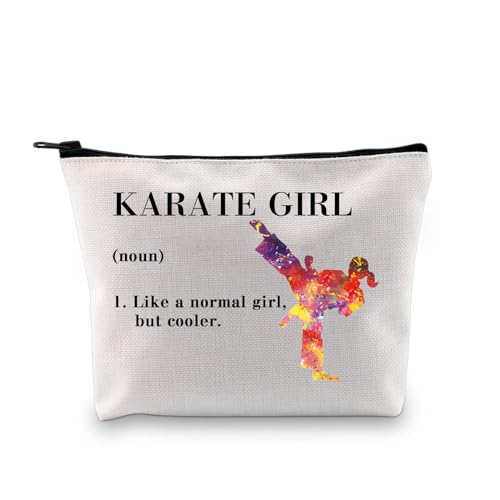 XYANFA Karate Girl Gifts Karate Makeup Bag Karate Lover Gifts Martial Arts Gifts For Girls Karate Cosmetic Bag, KARATE MÄDCHEN, modisch von XYANFA