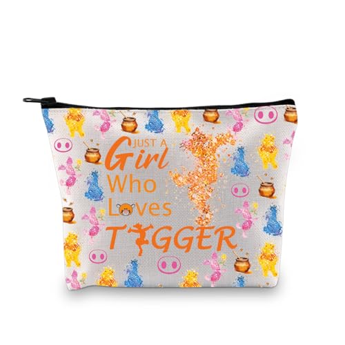 XYANFA Tiger Kosmetiktasche / Make-up-Tasche, Tiger-inspiriert, Geschenk für Tiger, Mädchen, Tiger, Cartoon, Film, Geschenk, Tiger, Segeltuch, Wer liebt Tiger, modisch von XYANFA