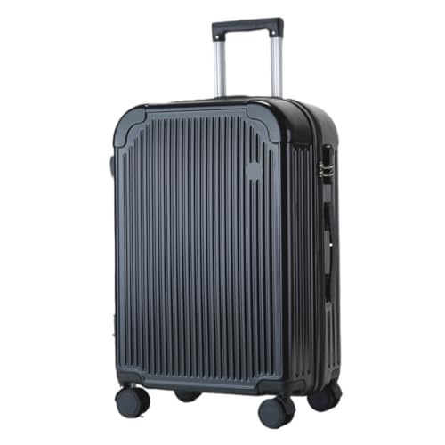 XYGQYJ Koffer Empfohlener Koffer for Männer und Frauen, robuster und langlebiger Trolley-Koffer, leiser Rollkoffer for Einsteigen Koffer Hartschale(Black,24IN) von XYGQYJ