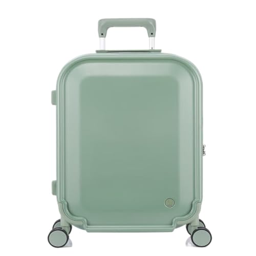 XYGQYJ Koffer Gepäck, Aluminiumrahmen, Metallecke, Universalrad, Passwort, robuster und langlebiger Koffer for Herren und Damen Koffer Hartschale(Green,20IN) von XYGQYJ