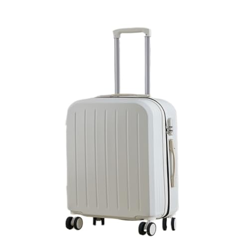 XYGQYJ Koffer Gepäck Damen Klein Leicht 20 Zoll Student Ins Neue Passwortbox 26 Gepäck Trolley Box Trend 24 Koffer Hartschale(White,24in) von XYGQYJ
