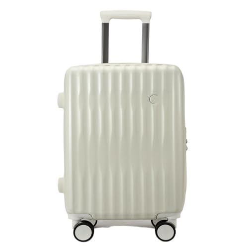 XYGQYJ Koffer Gepäck-Koffer for Männer und Frauen, Boarding-Trolley-Koffer, leicht, geräuschlos, Neuer Passwort-Koffer for Herren Koffer Hartschale(Bianca,28in) von XYGQYJ