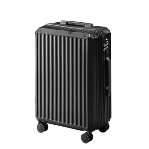 XYGQYJ Koffer Gepäckkoffer for Männer und Frauen, 20 Zoll, Neuer Reißverschluss, geräuschlos, Universal-Rollenwagen, Gepäckcode-Box Koffer Hartschale(Noir,28IN) von XYGQYJ