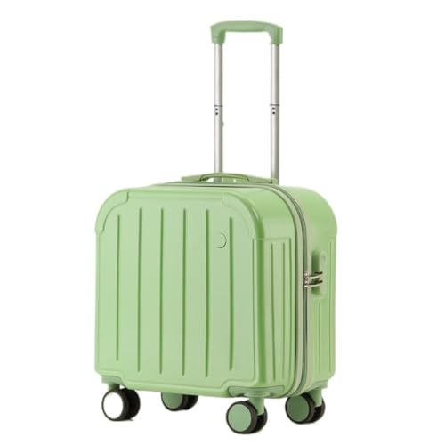 XYGQYJ Koffer Kleiner 18-Zoll-Koffer for Männer und Frauen, Kleiner Leichter Trolley-Koffer, Boarding-Code-Box, Silent Box Koffer Hartschale(Green) von XYGQYJ