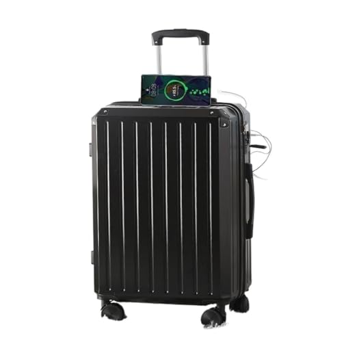 XYGQYJ Koffer Ladekoffer, Trolley-Koffer for Herren Und Damen, Robustes Und Verschleißfestes 20-Zoll-Passwortfeld Koffer Hartschale(Noir,20in) von XYGQYJ