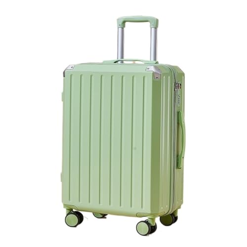 XYGQYJ Koffer Modischer Retro-Antikollisions-Trolley Mit Reißverschluss-Ladeanschluss, Reise-Passwort-Box for Männer Und Frauen Koffer Hartschale(Green) von XYGQYJ