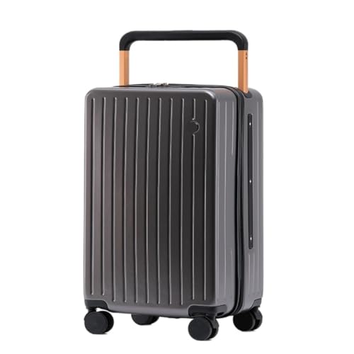 XYGQYJ Koffer Neuer Breiter Trolley-Koffer for Damen, 20-Zoll-Boarding-Code-Box, Leiser Universal-Gepäckkoffer for Herren Koffer Hartschale(Gray,24in) von XYGQYJ