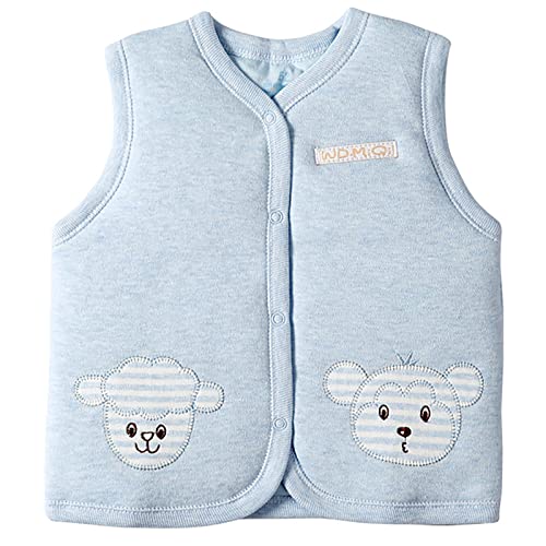 XYIYI Blau Baby Warme Jacke Baumwolle Weste, Unisex Kleinkind Gepolsterte Weste von XYIYI