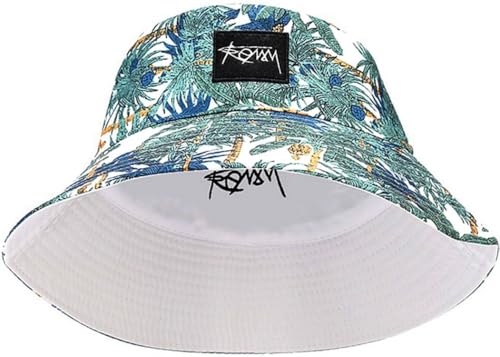 XYIYI Banane Baum Weiß Unisex Druck Double-Side-Wear Reversible Fischerhüte Eimer Hut für Frauen Männer Sommer Sonne Strand Anglerhut von XYIYI