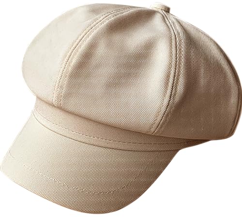 XYIYI Beige Mode Schirmmütze Ballonmütze Newsboy Cap Visier Baskenmütze Paperboy Gatsby Hut Achteckige Kappe für Damen Mädchen von XYIYI