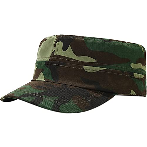 XYIYI Camo Unisex Baumwoll Army Cap Baseball Cap Verstellbare Military Flat Kappe Cadet Hat von XYIYI