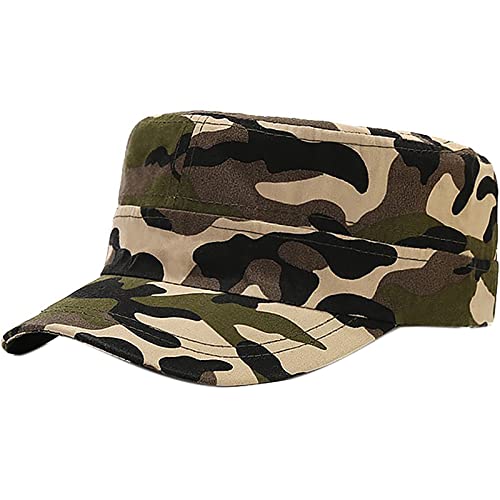 XYIYI Camouflage Unisex Baumwoll Army Cap Baseball Cap Verstellbare Military Flat Kappe Cadet Hat von XYIYI