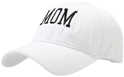 XYIYI Mama Hut für Frauen, Weißer Vintage Washed Distressed Baseball Cap Mütter Tag Geschenke von XYIYI