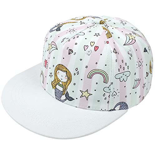 XYIYI Meerjungfrau Kinder Baby Baseball Caps Baumwolle Sonnenhut Verstellbare Sport Baseballkappe Visierkappe von XYIYI