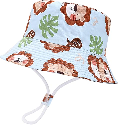 XYIYI Unisex Baby Kleinkind Blauer Löwe Sonnenhut Kinder für 1-2 Jahre Jungen Mädchen von XYIYI