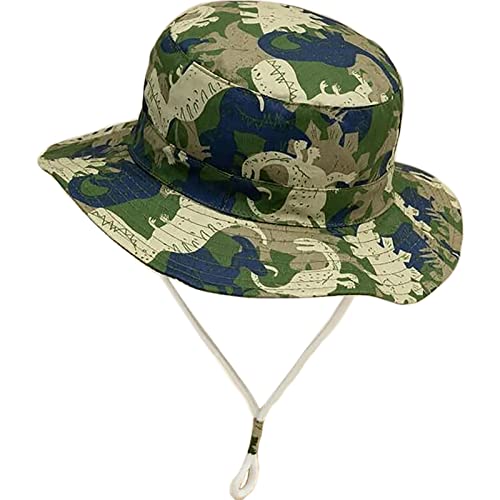 XYIYI Unisex Baby Kleinkind Camo Dinosaurier Sonnenhut Kinder für 1-2 Jahre Jungen Mädchen mit Breite Krempe von XYIYI