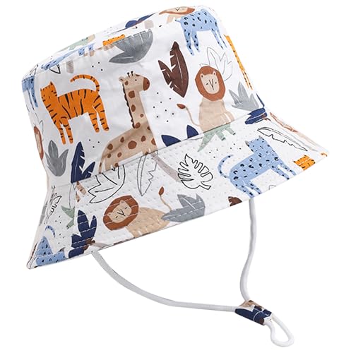 XYIYI Unisex Baby Kleinkind Zoo Sonnenhut Kinder für 2-4 Jahre Jungen Mädchen mit Breite Krempe von XYIYI