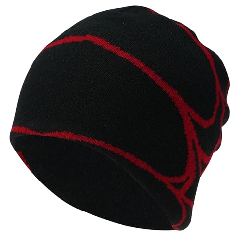 XYIYI Y4K Gothic Spider Muster Strickmütze Damen Slouchy Gestrickt Beanie Herren Winter Warm Skull Cap von XYIYI