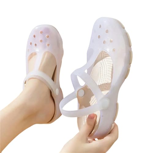 XYNM Hausschuhe Sommer Neue Frauen Sandalen Nicht-Slip Weich-Soled-gelee-Sandalen Täglich Schlupf Clogs Freizeitschuhe Mode Druckstrand von XYNM