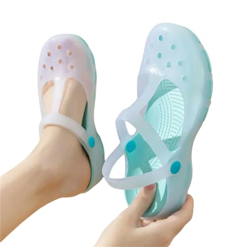 XYNM Hausschuhe Sommer Neue Frauen Sandalen Nicht-Slip Weich-Soled-gelee-Sandalen Täglich Schlupf Clogs Freizeitschuhe Mode Druckstrand von XYNM
