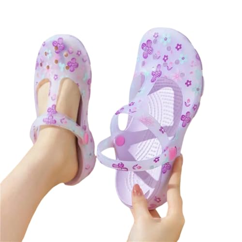 XYNM Hausschuhe Sommer Neue Frauen Sandalen Nicht-Slip Weich-Soled-gelee-Sandalen Täglich Schlupf Clogs Freizeitschuhe Mode Druckstrand von XYNM