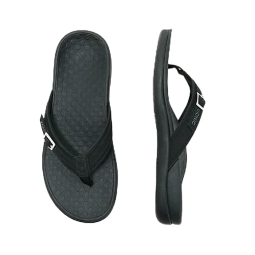 XYNM Hausschuhe für Damen, Fußgewölbeunterstützung, Flip für Komfort, Sommer, flache Unterseite, lässige Flops, Schwarz , 42 2/3 EU XYNM Hausschuhe für Damen, Fußgewölbeunterstützung, Flip für Komfort, Sommer, flache Unterseite, lässige Flops, Schwarz , 42 2/3 EU von XYNM