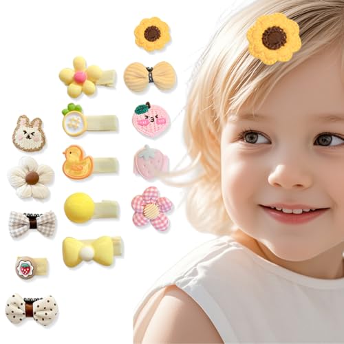 XYTAHDM 15 stück Baby Haarspangen,Haarspange Baby Feines Haar,No Slip Kleinkind Mini Haarspangen,Haarklammer Baby Haarschleifen Neugeborene für Baby Feines Haar Mädchen Kleinkind von XYTAHDM