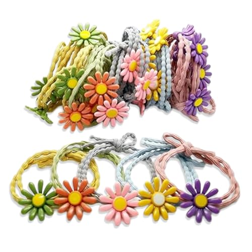 XYTAHDM 40 Stück Haargummi Damen,Gänseblümchen Haargummis Mädchen, Elastisch Haarbänder Pferdeschwanz,Haargummis Klein,Haargummi Spirale,Dünne Haarbänder(Zufällige Farbe) von XYTAHDM