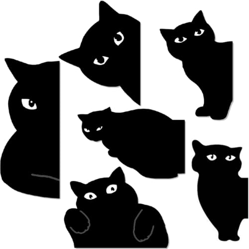 XYTAHDM 6 Stück Magnetische Lesezeichen Süsse Katze Tiere Magnet Lesezeichen-Clips Magnetlesezeichen Kinder Magnet Seiten Markierungen Schreibwaren Geschenke für Schüler Lehrer Studenten Buchliebhaber von XYTAHDM