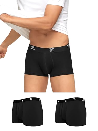 XYXX Herren Ace Micromodal Regular Fit solide antimikrobielle Badehose ohne Abdrücke am Bund (3er-Pack) von XY XX