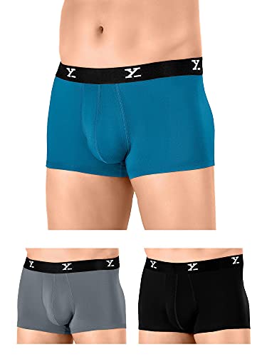 XYXX Herren Ace Micromodal Regular Fit solide antimikrobielle Badehose ohne Abdrücke am Bund (3er-Pack) von XY XX