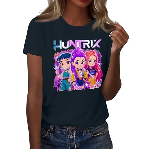 Kpop Demon Hunters T-Shirt für Männer und Frauen Huntrix/X Kpop Demon Hunters Rumi Mira Zoey Jinu Shirts Unisex Kurzarm Tshirt mit Rundhalsausschnitt lässiges Film Top Hip Hop Sommershirt Kpop Demon Hunters T-Shirt für Männer und Frauen Huntrix/X Kpop Demon Hunters Rumi Mira Zoey Jinu Shirts Unisex Kurzarm Tshirt mit Rundhalsausschnitt lässiges Film Top Hip Hop Sommershirt von XYYYHTL