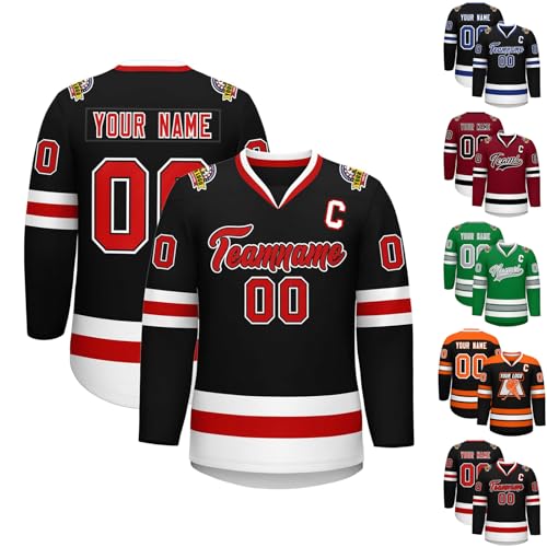 XYYYHTL Kinders Eishockey Trikot Personalisierbar Bedruckt LangäRmelig Hockey Trikot Bekleidung für Ice Hockey Fans Herren Damen Jugendliche XYYYHTL Kinders Eishockey Trikot Personalisierbar Bedruckt LangäRmelig Hockey Trikot Bekleidung für Ice Hockey Fans Herren Damen Jugendliche von XYYYHTL