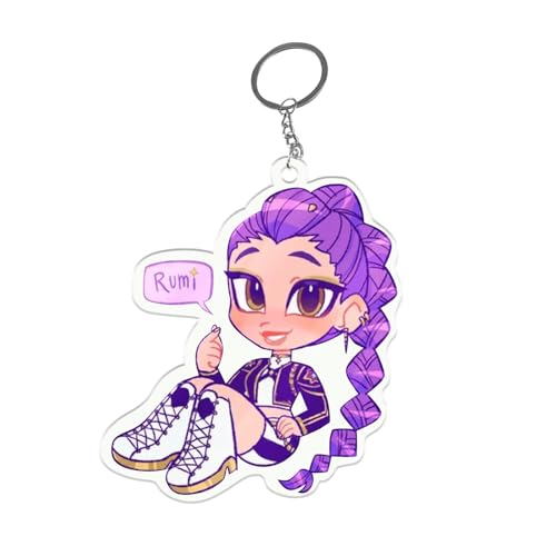 XYYYHTL Huntrix Schlüsselanhänger Huntrx/X Anime Figur Souvenir Schlüsselringe Jungen und Mädchen Rucksack Anhänger Pop Figuren aus Acrylic Geschenk Zubehör von XYYYHTL