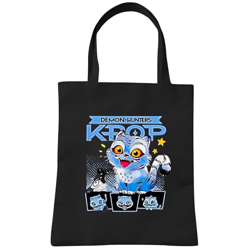 XYYYHTL Kpop Demon Hunters Tasche Huntr/X Saja Boys Umhängetasche Mädchen Y2K Canvas Tote Bag Einkaufstasche Damen Handtasche Unisex Rucksack von XYYYHTL