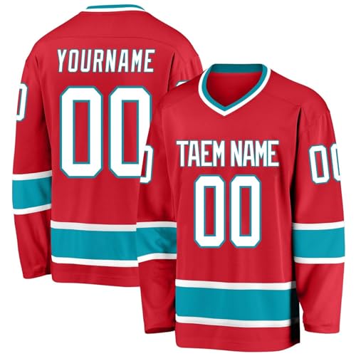 XYYYHTL Personalisiertes Eishockey Trikot Herren Damen Gestalten Sie Ihr Hockey Trikots mit Ihrem Namen/Team/Nummer von XYYYHTL