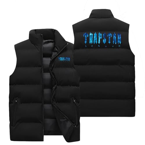 XYYYHTL Shooters Trapstar Winter Wärme Dicke Herren Weste mit Reißverschluss, Premium Wasserabweisend Ärmellose Outdoorjacke Trapstar Jacke Herren Trapstar Jacke Trapstar Zipper WesteA251 von XYYYHTL