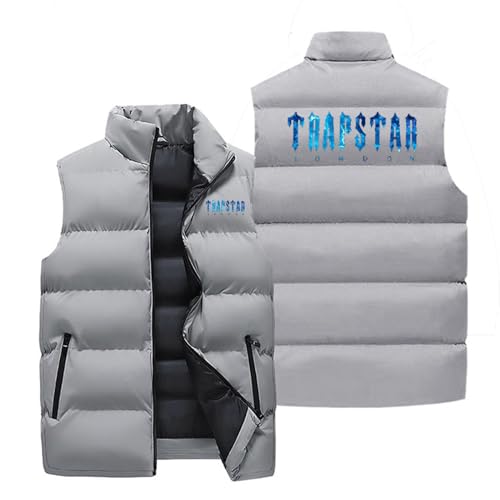 XYYYHTL Shooters Trapstar Winter Wärme Dicke Herren Weste mit Reißverschluss, Premium Wasserabweisend Ärmellose Outdoorjacke Trapstar Jacke Herren Trapstar Jacke Trapstar Zipper WesteA261 von XYYYHTL