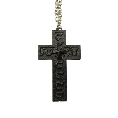 XYYYHTL Thanos 230 Halskette mit Spielkreuz und Geheimfach antikes Kreuz-Charakter zehnförmige Anhänger-Halsketten 3D-Metall-Design Charm-Hals handgefertigter Schmuck Mode-Accessoire von XYYYHTL