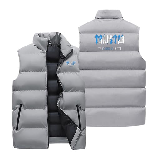 XYYYHTL Trapstar Weste Weste Herren Outdoor Wasserdichte Softshell Ärmellose Trap Star Jacke Bodywarmer Weste Full Zipp Softshellweste Trapstar Herren Weste Steppweste Weste Trapstar JackeA85 von XYYYHTL