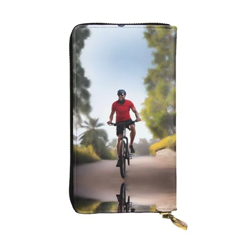 XZDAL Active Lifestyle Modische Leder-Clutch-Geldbörse mit Kartenfächern, Geldfach und Münzfach mit Reißverschluss von XZDAL