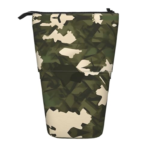 XZDAL Army Camouflage Federmäppchen mit erweiterbarem Design, tragbare und leichte Aufbewahrung für Schreibwaren, kleine Gegenstände von XZDAL