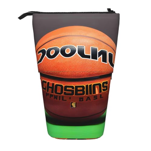 XZDAL Basketball-Hintergrund-Federmäppchen mit erweiterbarem Design, tragbare und leichte Aufbewahrung für Schreibwaren, kleine Gegenstände von XZDAL