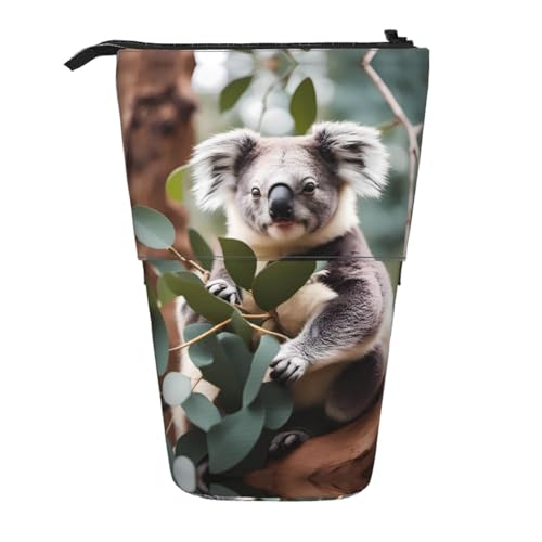 XZDAL Cartoon-Koala-Federmäppchen mit erweiterbarem Design, tragbare und leichte Aufbewahrung für Schreibwaren, kleine Gegenstände von XZDAL