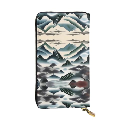 XZDAL Clouds and Mountains Modische Leder-Clutch-Geldbörse mit Kartenfächern, Bargeldfach und Münzfach mit Reißverschluss XZDAL Clouds and Mountains Modische Leder-Clutch-Geldbörse mit Kartenfächern, Bargeldfach und Münzfach mit Reißverschluss von XZDAL